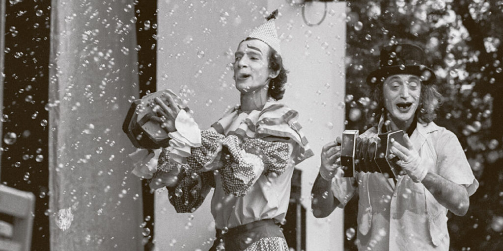 «Лицедеи» на первом фестивале уличных театров «Караван мира», Москва, 1 мая 1989 года